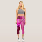 Fuchsischer Fantasie, lila Capri Leggings (Vorderseite)
