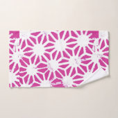 Fuchsisches geometrisches Muster Badhandtuch Set (Handtuch)