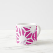 Fuchsisches geometrisches Muster Espressotasse (Vorderseite Rechts)
