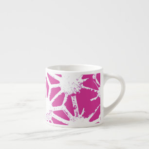 Fuchsisches geometrisches Muster Espressotasse