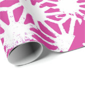 Fuchsisches geometrisches Muster Geschenkpapier (Rolleneckpunkt)