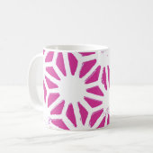 Fuchsisches geometrisches Muster Kaffeetasse (Vorderseite Links)