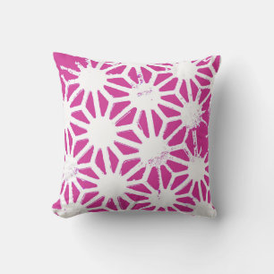 Fuchsisches geometrisches Muster Kissen