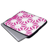 Fuchsisches geometrisches Muster Laptopschutzhülle (Vorne Knopf)