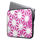 Fuchsisches geometrisches Muster Laptopschutzhülle (Vorderseite Links)