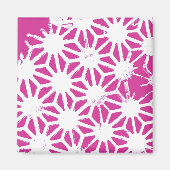 Fuchsisches geometrisches Muster Magnet (Vorne)