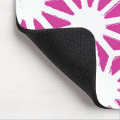 Fuchsisches geometrisches Muster Mousepad (Ecke)