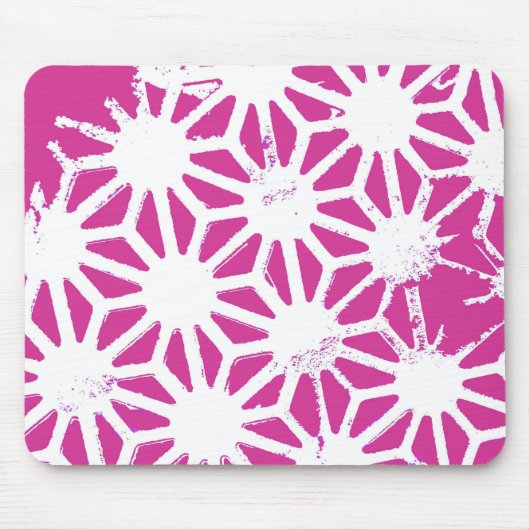 Fuchsisches geometrisches Muster Mousepad (Vorne)