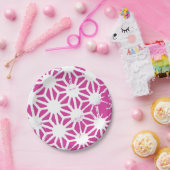 Fuchsisches geometrisches Muster Pappteller (Party)