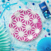 Fuchsisches geometrisches Muster Pappteller (Party)