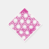 Fuchsisches geometrisches Muster Serviette (Ecke)