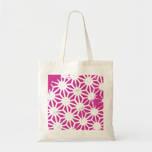 Fuchsisches geometrisches Muster Tragetasche (Vorne)
