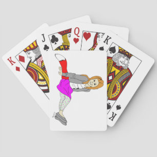 füchsisches Mädchen-Knopf Spielkarten