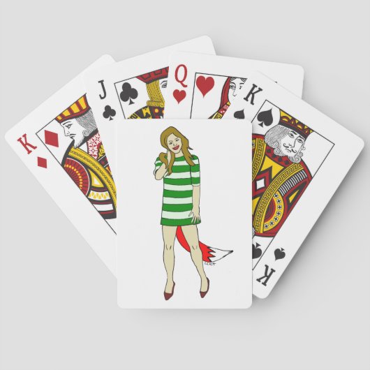 füchsisches Mädchen Spielkarten (Rückseite)