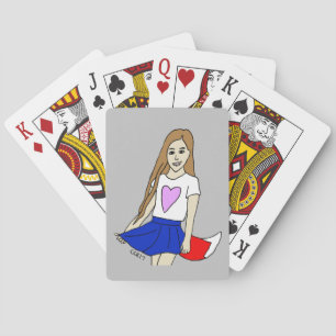 füchsisches Mädchen Spielkarten