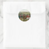 Fuchsjagd 2 runder aufkleber (Tasche)