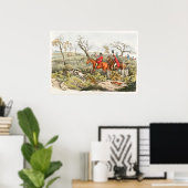 Fuchsjagd Aquarell Poster (Heimbüro)