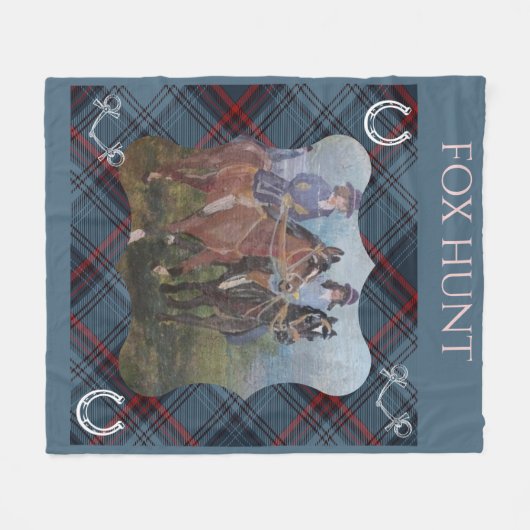 Fuchsjagd Fleecedecke (Vorderseite (Horizontal))