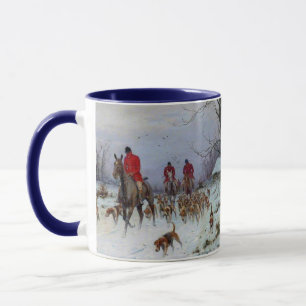 Fuchsjagd Jäger und Hunde kehren nach Hause zurück Tasse
