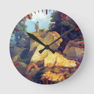 Fuchsjagd Josef Navrátil Nach 1850 Runde Wanduhr