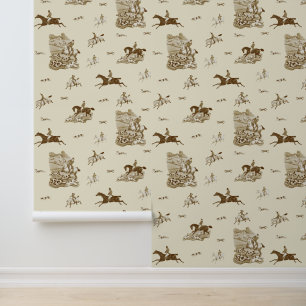 Fuchsjagd Reiter Hunde Jagd Vintage Tapete