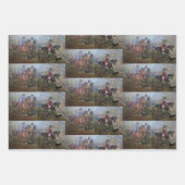 Fuchsjagd Wrapping Paper Flat Sheet Set 3 Geschenkpapier Set (Vorderseite 3)