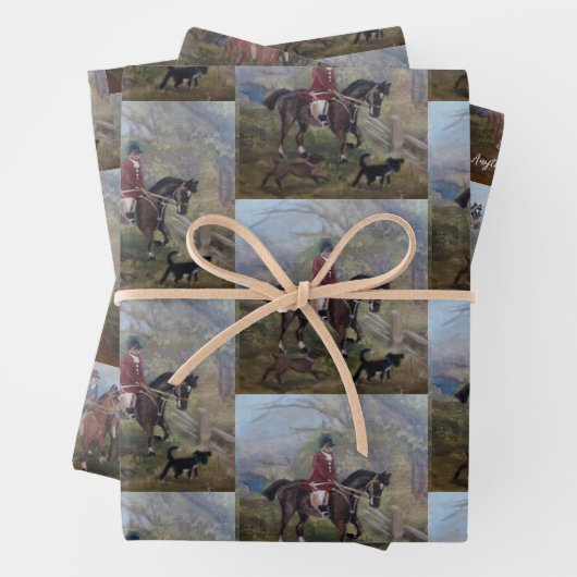 Fuchsjagd Wrapping Paper Flat Sheet Set 3 Geschenkpapier Set (Beispiel)