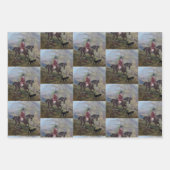 Fuchsjagd Wrapping Paper Flat Sheet Set 3 Geschenkpapier Set (Vorderseite)