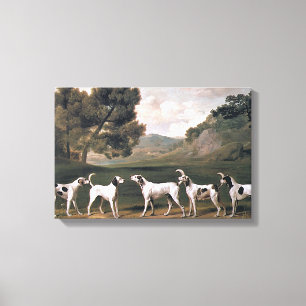 Fuchsjagdhunde in einer ländlichen Landschaft (von Leinwanddruck