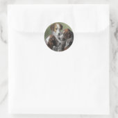 Fuchsjäger Runder Aufkleber (Tasche)