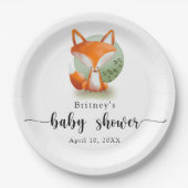Fuchsjunges - Babyparty Pappteller (Vorderseite)