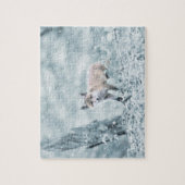 Fuchsjunges im Schnee Puzzle (Vertikal)