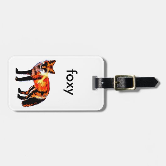 Fuchskunst Gepäckanhänger zur Personalisierung (Vorderseite horizontal)