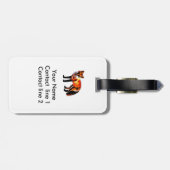 Fuchskunst Gepäckanhänger zur Personalisierung (Rückseite horizontal)