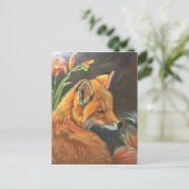 Fuchslandschaft Malerei Handkunst Natur Postkarte (Stehend Vorderseite)