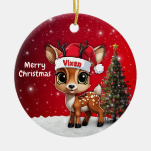 Füchslein Baby Reh, Reh, Ricke, Rentier🦌 🎄 Keramik Ornament