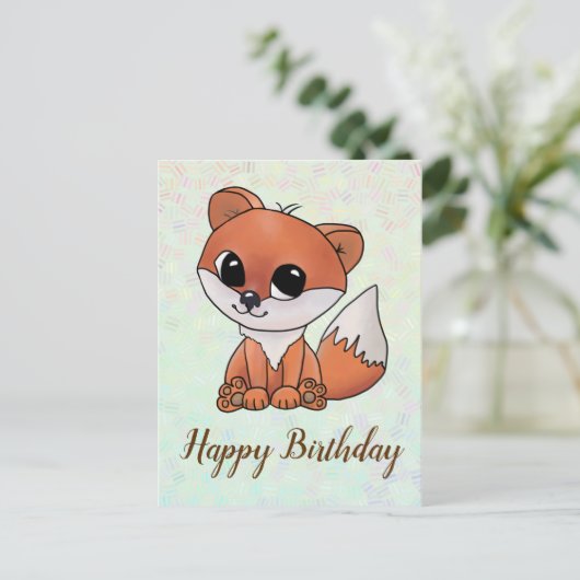 Füchslein Postkarte (Stehend Vorderseite)