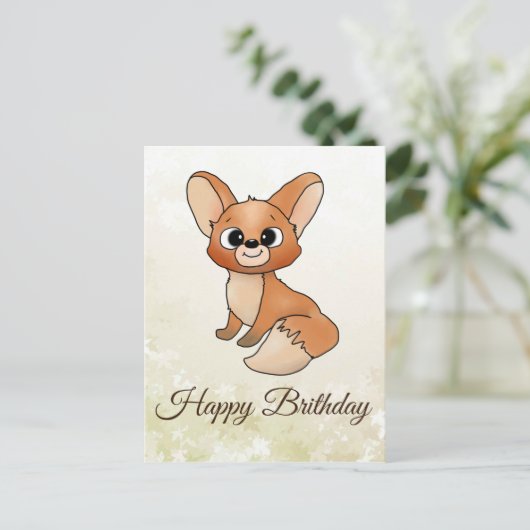 Füchslein Postkarte (Stehend Vorderseite)