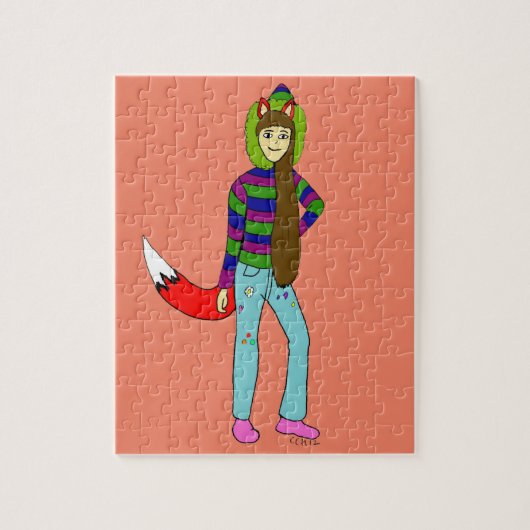 Fuchsmädchen Puzzle (Vertikal)
