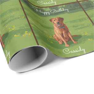 Fuchsroter Gelber Labrador Retriever Hund Geschenkpapier