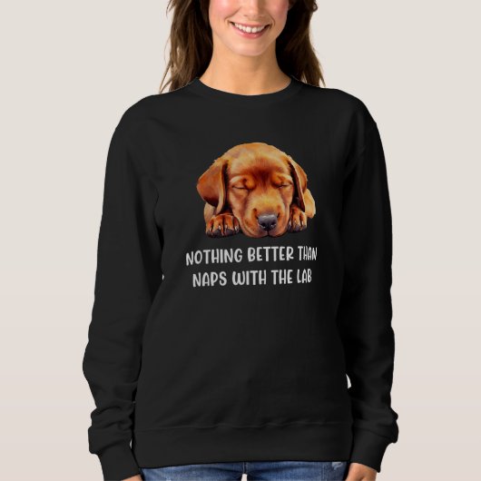 Fuchsroter Lab Mom Dad Labrador Retriever schläft_ Sweatshirt (Vorderseite)