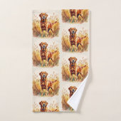 Fuchsroter Labrador Retriever Hund Badhandtuch Set (Handtuch)