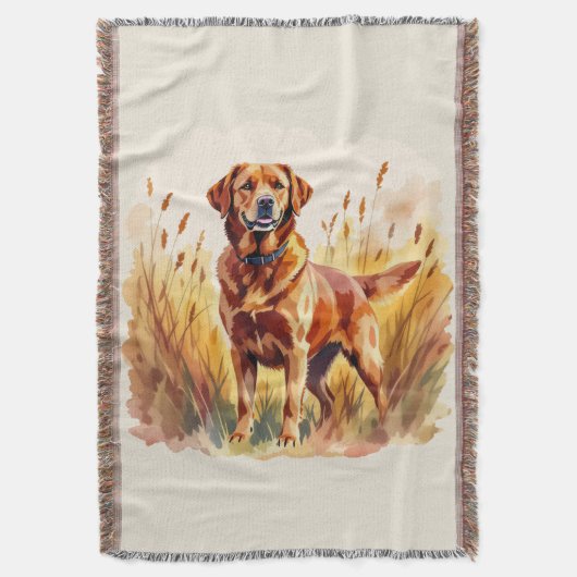 Fuchsroter Labrador Retriever Hund Decke (Vorderseite Vertikal)