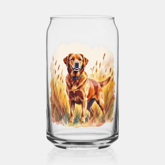 Fuchsroter Labrador Retriever Hund Dosenglas (Vorderseite)