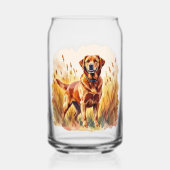 Fuchsroter Labrador Retriever Hund Dosenglas (Rückseite)