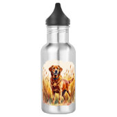 Fuchsroter Labrador Retriever Hund Edelstahlflasche (Links)