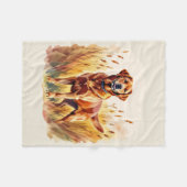 Fuchsroter Labrador Retriever Hund Fleecedecke (Vorderseite (Horizontal))