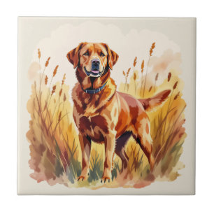 Fuchsroter Labrador Retriever Hund Fliese