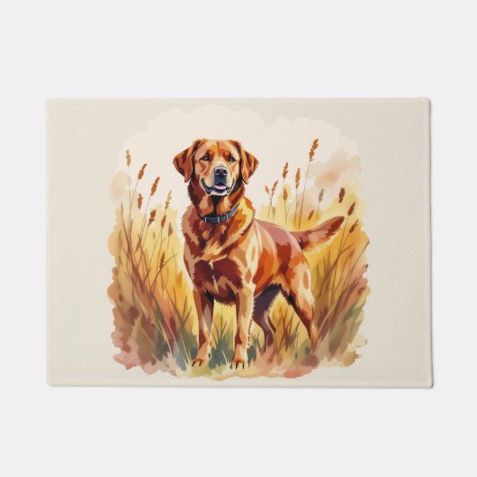 Fuchsroter Labrador Retriever Hund Fußmatte (Vorderseite)