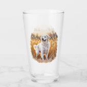 Fuchsroter Labrador Retriever Hund Glas (Rückseite)